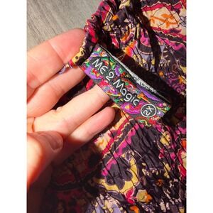 Me 2 Magic Womens 2X Paisley Smocked Maxi Dress Tiered Boho Puff Sleeve W4